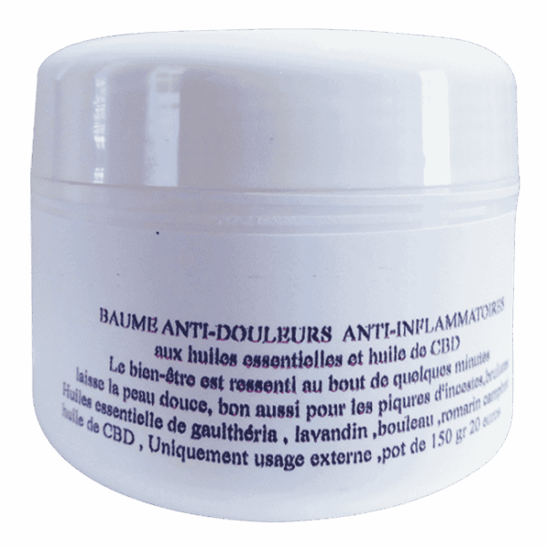 Baume anti-douleur anti-inflammatoire à base d'huiles essentielles