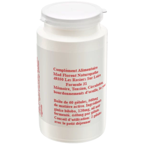 formule 31 - complément alimentaire circulation sanguine, yeux, mémoire